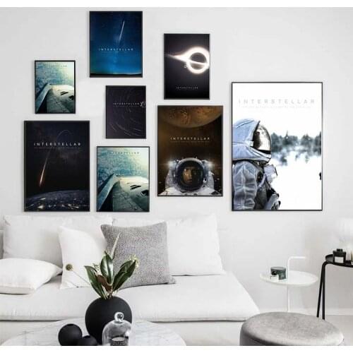 Interstellar movie art canvas poster room wall decoration prints without frame