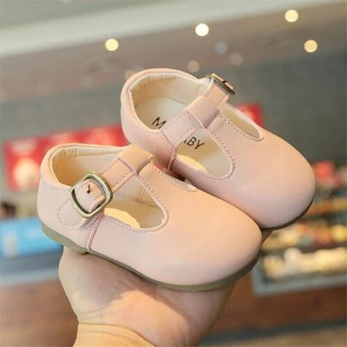 Girls fashion Toddlers Infants Leather Shoes Childrens Flats Kids Soft-soled non-slip Fashion princess shoes pink white 15-30