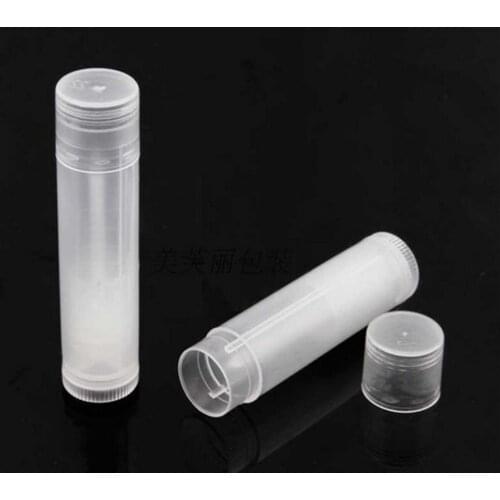 Wholesale Cheap Round Clear Empty Lipstick Lip Balm Container Tube 50PCS