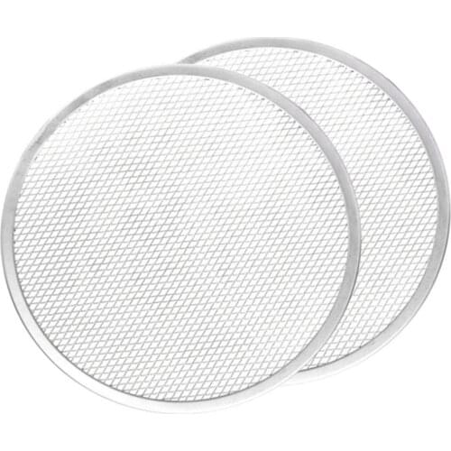 Pizza Screen, Pizza Pan,Pizza Pan for Oven, Pizza Tray, 12 Inch Seamless-Rim Aluminum Non Stick Pizza Screen (2PCS)