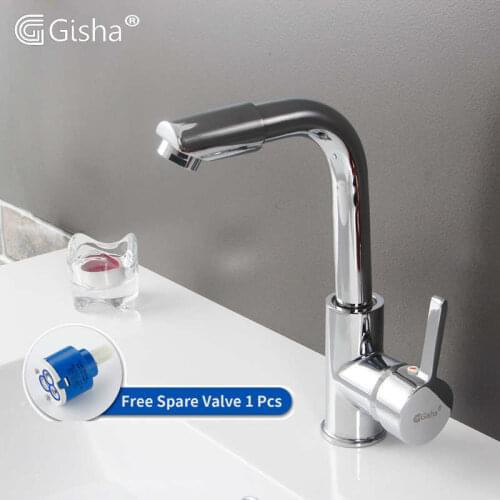 Gisha 360 Swivel Basin Mixer Bathroom Zinc Alloy Basin Tap Mixer Kitchen faucet Bathroom Faucet Cold and hot water mixer G2040