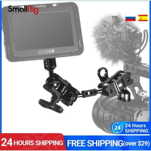 SmallRig Articulating Magic Arms (1/4" Screws) With 2 BallHead Extension Bar Clamp For LCD Monitor Magic Arm Clamp- 2109