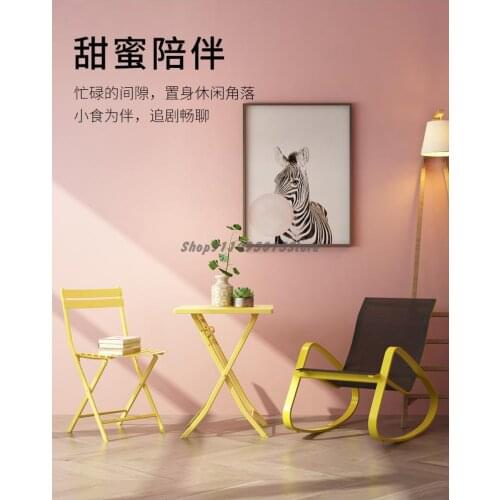 Balcony Folding Table And Chair Combination Outdoor Courtyard Simple Leisure Nordic Three Piece Rocking Chair
