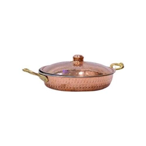 Frying Pan Egg Frying Pan Turkish Huevos Rancheros Pan Sahan Omlet Sos Huevos Rancheros Clamshell Copper Sahan 26 cm Double Handle Thick Copper is traditionally