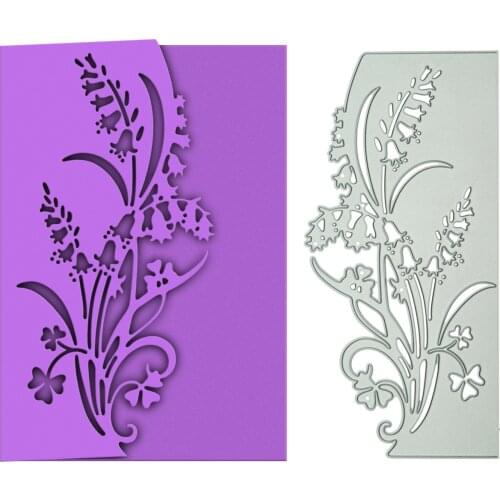Scrapbooking Metal Cutting Dies Flower Lily Of The Valley Pattern Cutter Mold DIY Clipart Invitation Card Edge Envelope Cover
