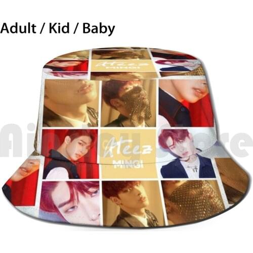 Ateez - Mingi Sun Hat Foldable UV Protection Ateez Mingi K Pop All To Action