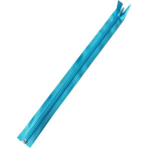 Light Blue Color 40 Cm Plastic Teeth Zipper FD24
