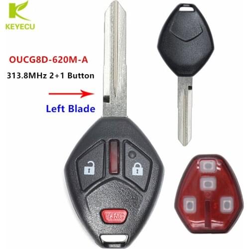 KEYECU Replacement Remote Car Key Fob 313.8MHz 2+1 Button for 2006 Mitsubishi Endeavor OUCG8D-620M-A