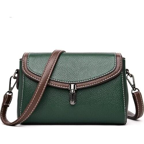 Women Fashion Solid Color Shoulder Handbags Female Simple PU Leather Messenger Bag Large Capacity Pure Flap Crossbody Bags Purse