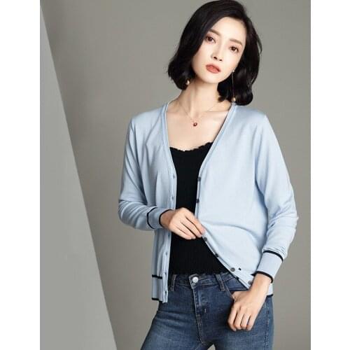 Women Cardigans Sweater Fashion Small Buttoned Jacket female Knitted Coat Cardigan Casual Knit Jacket Sweater XZ707