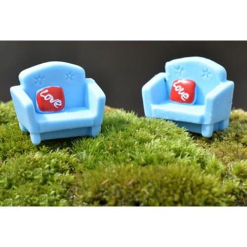 ZOCDOU 1 Piece Sofa Settee Pillow Chair Stool Living Room Seat Small Furniture Figurine Crafts Figure Ornament Miniatures Home