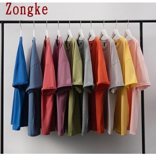 Zongke Men's Plain T-shirts