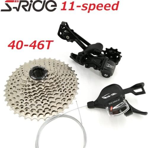 1*11 Speed Mountain Bike Derailleur Set Shift Lever Rear Derailleur Cassette Freewheel 40-46T MTB Bicycle Part