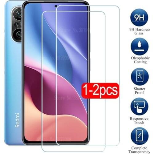 1-2Pcs Screen Protector For Xiaomi Poco F3 Glass POCO F3 pocof 3 Tempered Glass Protective Film for xiaomi pocophone f3 f 3