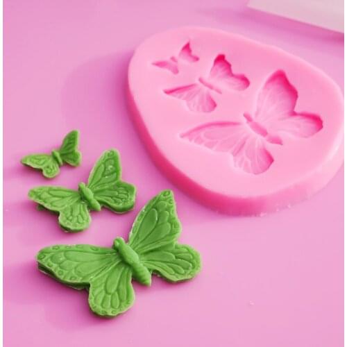 1pc 3D Silicone Mold Butterfly Shaped Fondant Cake Mold Soap Mould Bakeware Baking Cooking Tools Sugar Cookie