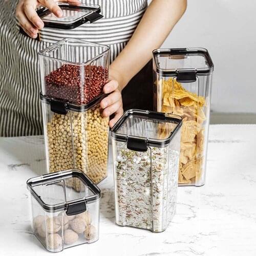 12LRice Bucket Flour Sugar Cereal Moisture Proof Plastic Storage Container Sealed Metering Food Storage Box Kitchen Organizers