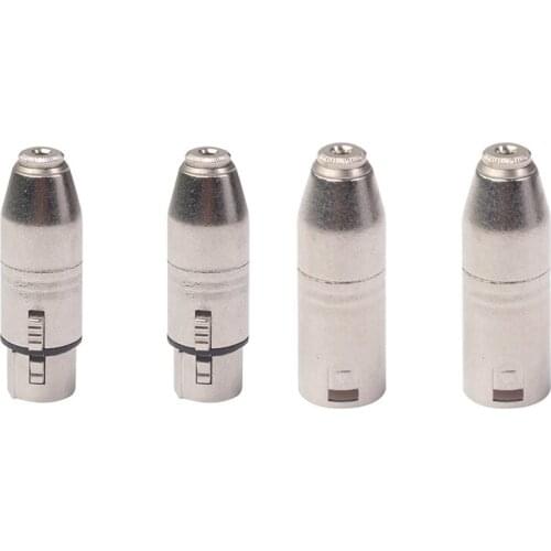 2 Pcs 3.5MM Female To Big Three-Core Balanced XLR Male Audio Adapter,A & B