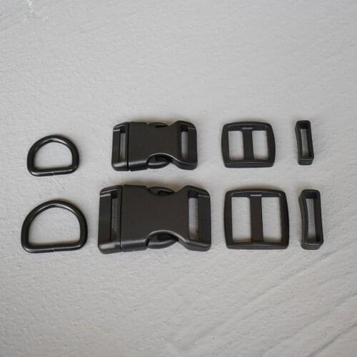 20 Sets 20/25mm Plastic Buckle Strap Rectangular Buckle Adjuster For Bag Pet Dog Collar Necklace Sewing Handmade Accessory 4sP