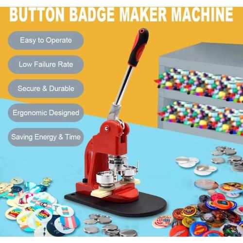 58MM Button Badge Maker Press Machine Punch Prensa 100pcs Badge Maker Parts Making Maquina Chapas