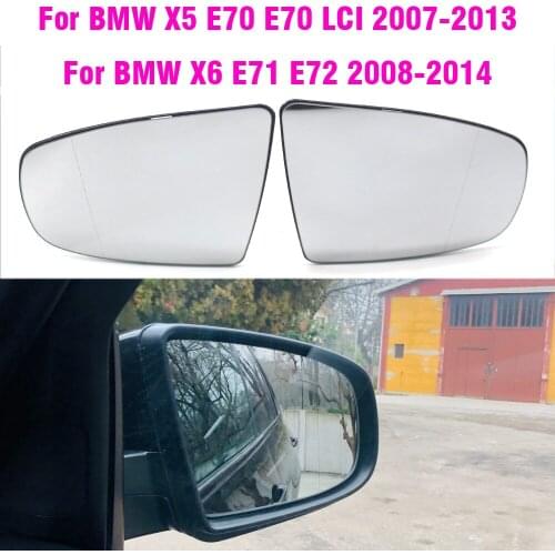 Car Rear View Mirror Glass Lenses Electric Rearview Heated For BMW X6 X5 E70 E71 E72 2007-2014 Auto Exterior Parts Accessories
