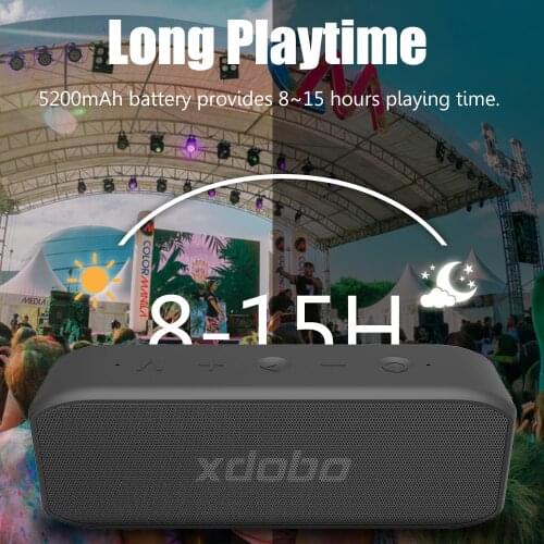 XDOBO Wing 2020 Portable Bluetooth Speakers True Wireless Stereo Super Bass Sound TWS Waterproof Speakers Soundbar Subwoofer AUX