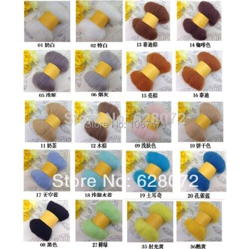 Hand spinning Australia felting wool poke fun handmade diy material 20 colors 5 g per color (100g per pack) wool felt