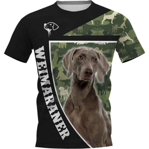 Weimaraner 3D Printed t shirts women for men Summer Casual Tees Short Sleeve T-shirts Funny Animals Short Sleeve