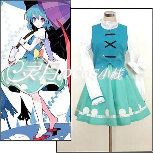 Hot Game Touhou Project Tatara Kogasa Cosplay Costume Fashion Blue Uniform Skirt Female Role Play Clothing Custom-Make Any Size