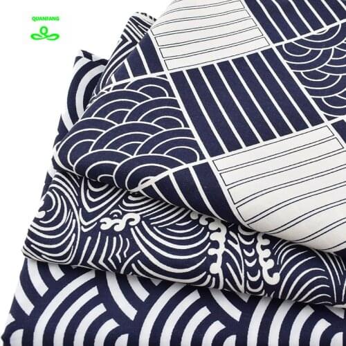 Printed Twill Cotton Fabric For DIY Pachwork Quilting Sewing Curtain Tablecloth Sleepwear/Japanese Series Material Half Meter