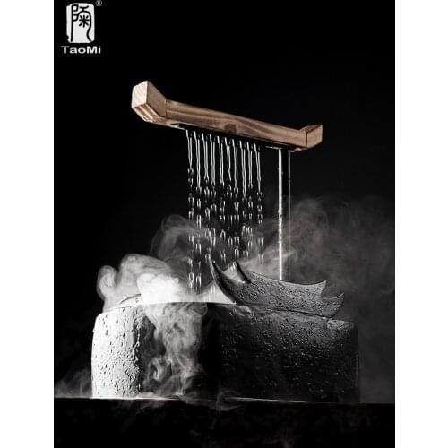 Ceramic New Chinese style Running water Furnishing articles Circulating pump The fountain humidifier living room decoration