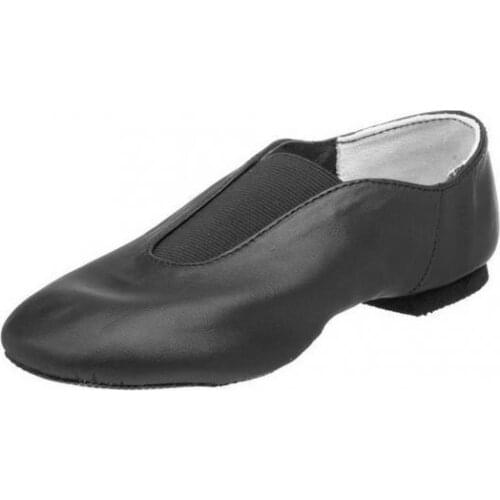 2x Men Women Soft Cow Leather Black Slip on Jazz Shoes Split Sole Jazz Sneakers Adult UK 5.5