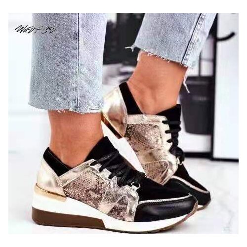 Shoes for Women Sneakers Fashion Casual Multicolor Breathable Flat Platform Running Shoes Cool Snake Print Loafers Plus Size 43