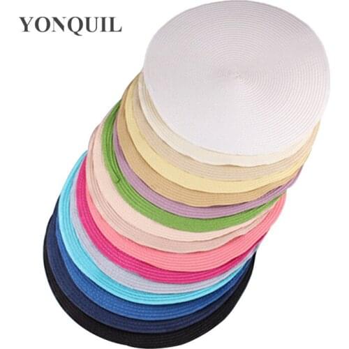 Wholesale multicolours 35cm Round paper straw base Disc Fascinator Base for fascinator sinamay fascinator vintage tea party hat