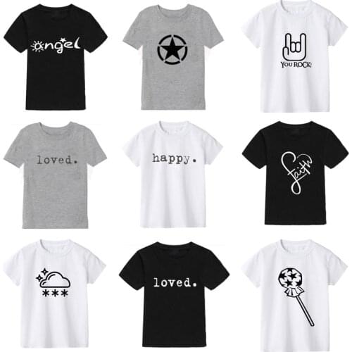 Summer Fashion Childrens Cotton T-shirt 2020 boys T-shirt for girls tops print graphic t shirts kids clothes 2-10 year