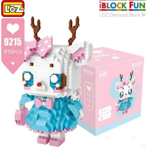 LOZ Diamond Blocks Deer Pig Cartoon Anime Animal Figures Educational Toys for Children Assembly Models Building Blocks Toys DIY