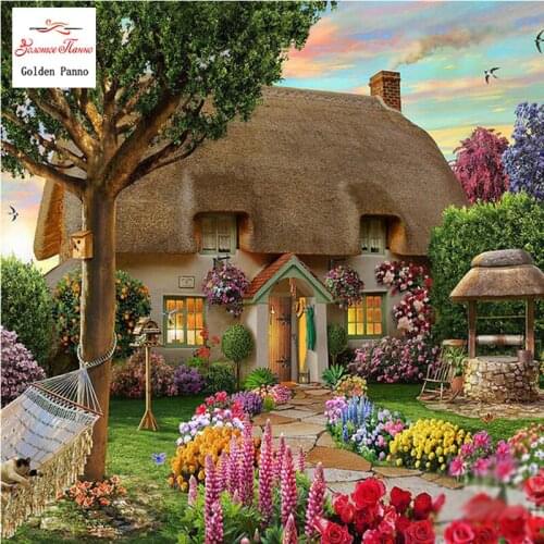 Diamond painting Dream Cottage 40*30 Diy Diamond Drawing crafts Needlework square drill diamond Mosaic pasted Diamond embroidery