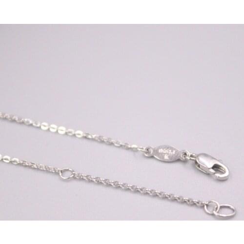 Genuine Real Platinum 950 Thin 1.1mm O Link Chain Necklace For Woman 16.9inch Stamp Pt950
