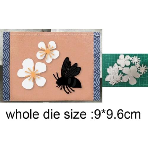 2020 New Metal Dies Flower Bee Set Cutting Dies Scrapbooking Craft dies Embossing Die Cut Paper Album Cards Making Stencils dies