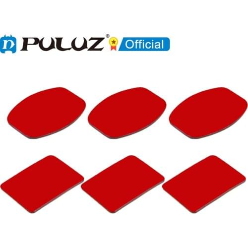 PULUZ 3 Flat 3M VHB Adhesive Pad Stickers + 3 Curved 3M VHB Adhesive Pad Stickers For GoPro NEW HERO