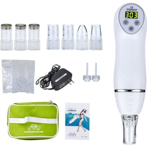 Face Clean Portable 7 Tip Diamond Dermabrasion Blackhead Vacuum Cleaner Suction Removal Scar Acne Pore Peeling Skin Care Device