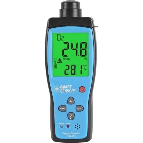 Professional Digital Handheld Precision Oxygen Detectors O2 Meter Monitor Gas Analyzer O2 Tester Smart Sensor AR8100