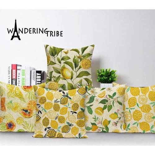 Pineapple Colorful Throw Pillow Covers Fruit Cushion Cover Case for Orange Custom Kissen Decoration Home Outdoor Pillows Covers