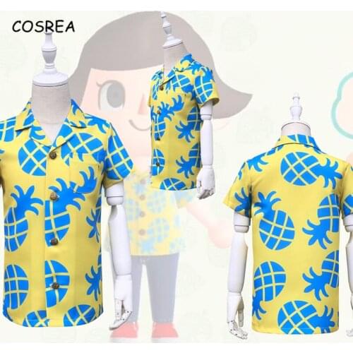 Anime Animal Crossing Cosplay Shirts Stage Performance Costume Kids Girls Tom Nook Shirt Top Halloween Carnival Party Children