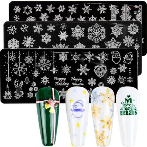 YWK Stainless Steel Nail Stamping For Nail Polish Nail Art Shell Fruit Image Template Nail Stamping Plates