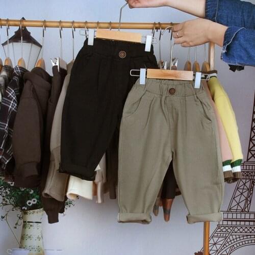 Boys Pants Childrens Casual Harem Pants for Boys Clothes Fashion New Toddler Loose Trousers Girls Pants 1-6 Years 2019 Spring