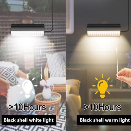 LED Solar Pendant Lights Indoor Outdoor Auto On Off Solar Lamp One Pull Two Pull Rope Solar Energy Chandeliers For Room Porch