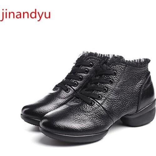 Genuine Leather Casual Shoes Women Chunky Heels Platform Shoes Hollow Out Size 41 New Thick Sole Dancing Shoe Zapatos Demujer