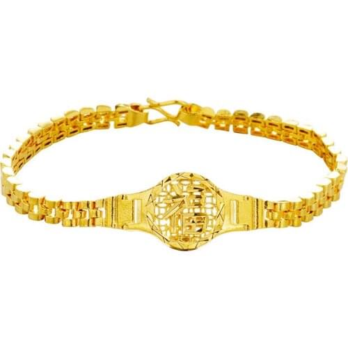 VAMOOSY 2 Style Copper 24K Gold plating Women Bracelet BOHO River Gold Flower Bracelet Simple Peach Blossom Bracelet Jewelry