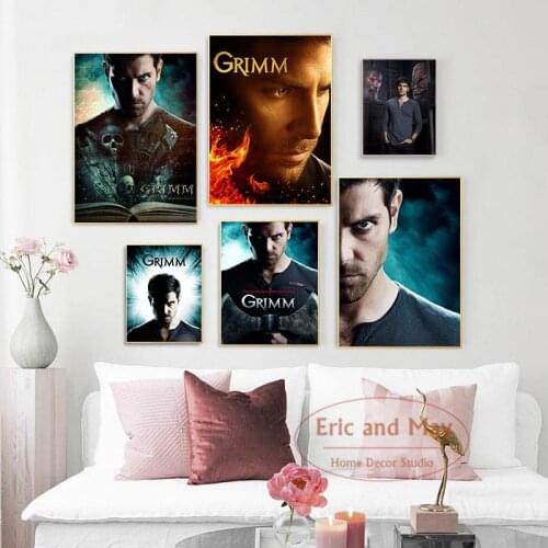 Grimm Vintage Movie Nordic Poster And Print Wall Art Canvas Painting Pictures Hot Retro Style Wall Paintings For Bedrooms Plakat