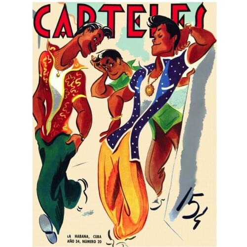 Vintage Cuba Travel Tourism Cuban Boys Retro Poster Canvas Painting DIY Wall Paper Posters Home Decor Gift